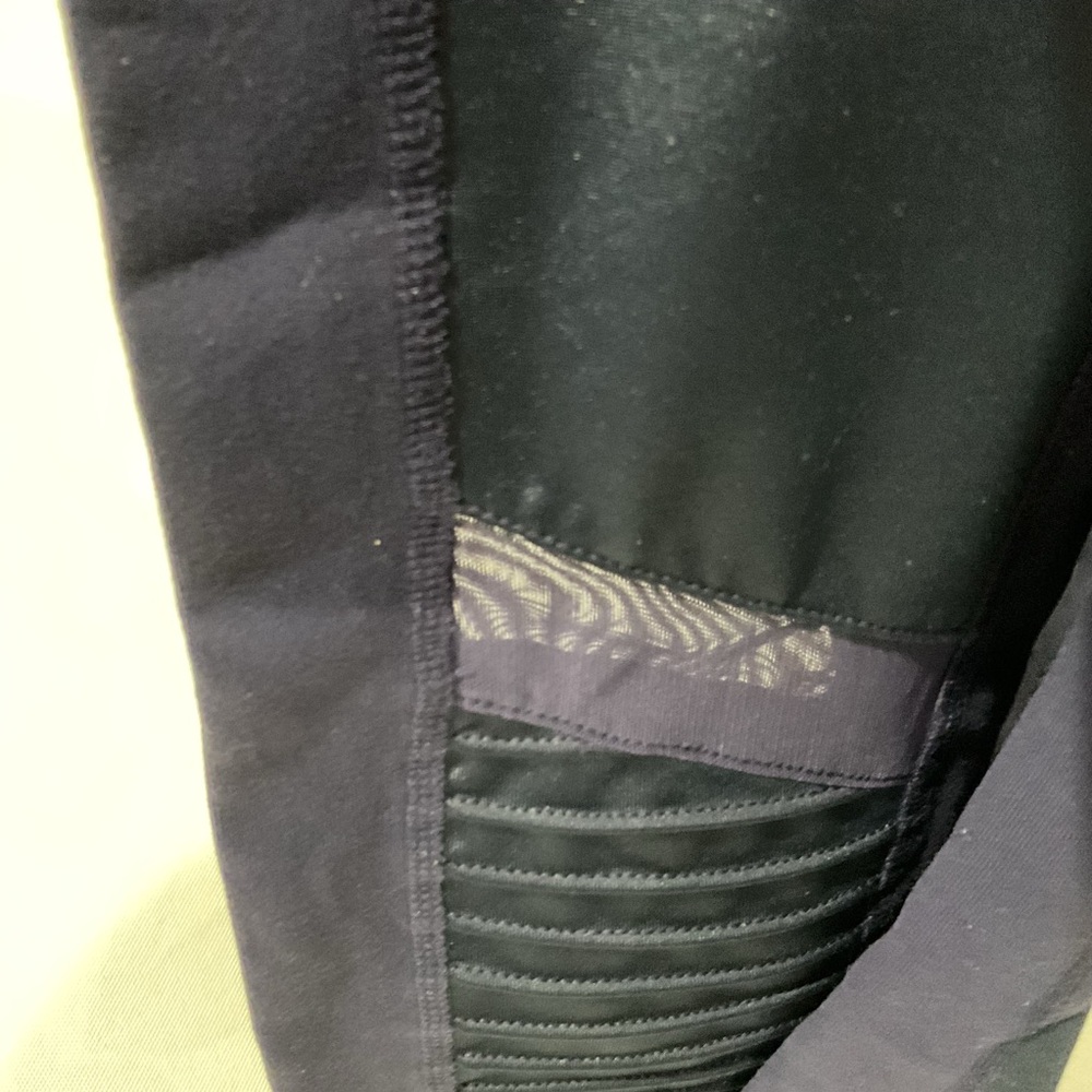 ALO Yoga Navy Moto Rib-Panel Jeggings - Picture 10 of 10